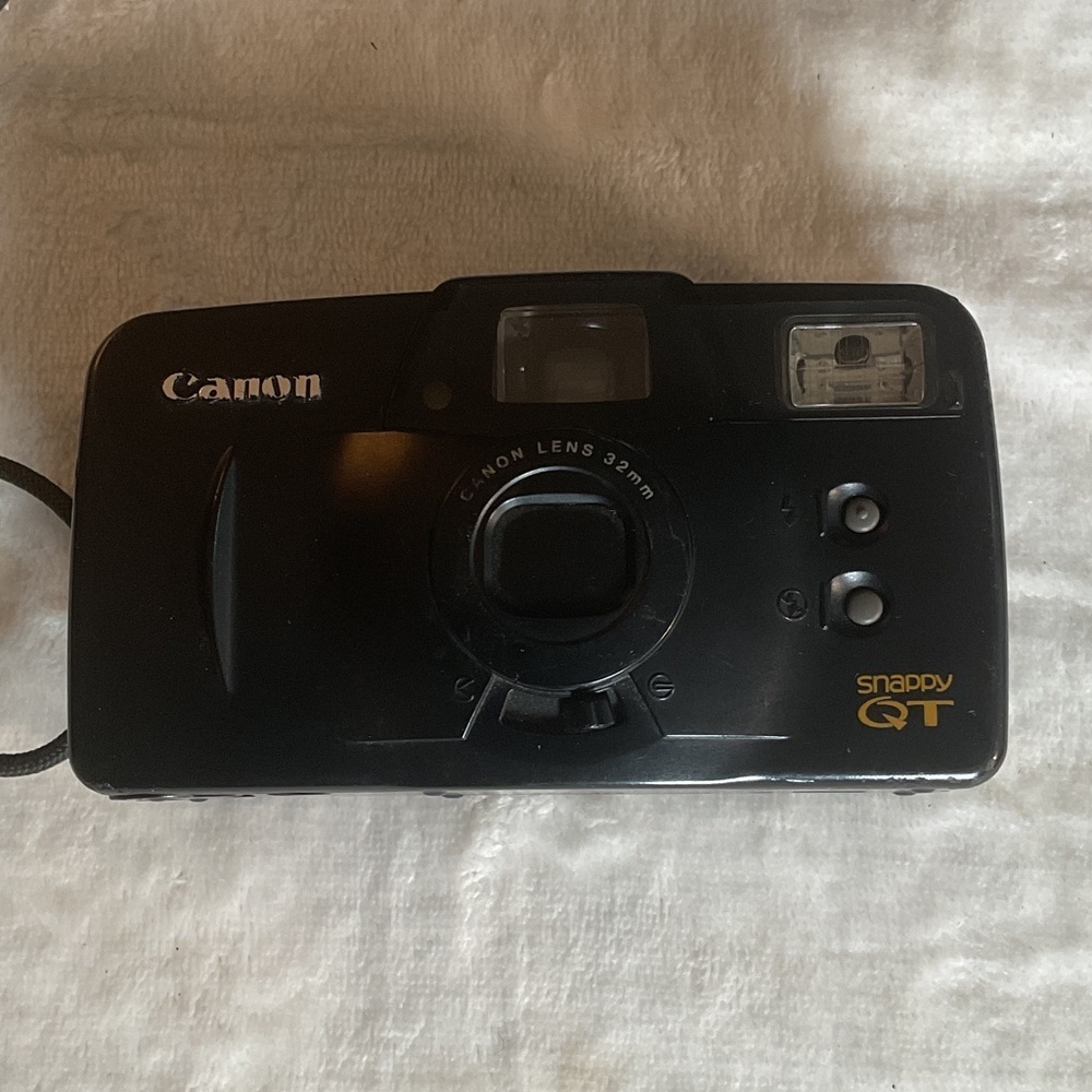 Canon Snappy QT Black and Gold Camera